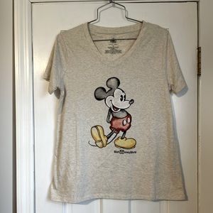 Disney Parks authentic Mickey shirt heathered cream size small NWOT